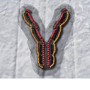Vintage Trims 60Pcs for $20 Vintage Trims embroidered and beaded Applique tops